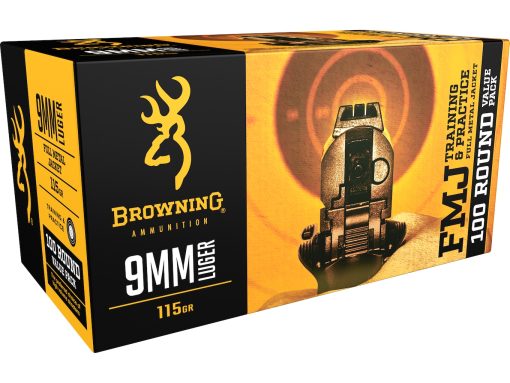 Browning FMJ Ammunition 9mm Luger 115 Grain Full Metal Jacket