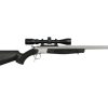 CVA Scout TD Single Shot Centerfire Rifle 444 Marlin 25" Fluted Barrel 416 Stainless and Black Ambidextrous With Scope