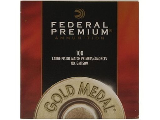 Federal Premium Gold Medal Large Pistol Match Primers #150M Box of 1000 (10 Trays of 100)
