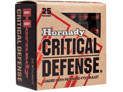 Hornady Critical Defense Ammunition 9mm Luger 115 Grain FTX Box of 25