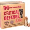 Hornady Critical Defense Lite Ammunition 9mm Luger 100 Grain FTX Box of 25