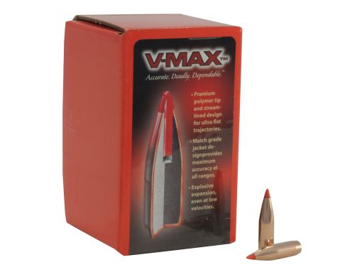 Hornady V-MAX Bullets 243 Caliber, 6mm (243 Diameter) 87 Grain Boat Tail Box of 100