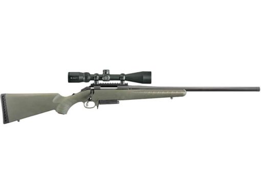 Ruger American Predator Bolt Action Centerfire Rifle 6.5 Creedmoor 22" Barrel Black and Moss Green With Scope