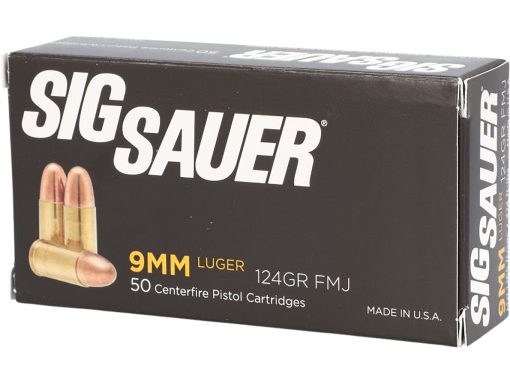 Sig Sauer Elite Performance Ammunition 9mm Luger 124 Grain Full Metal Jacket