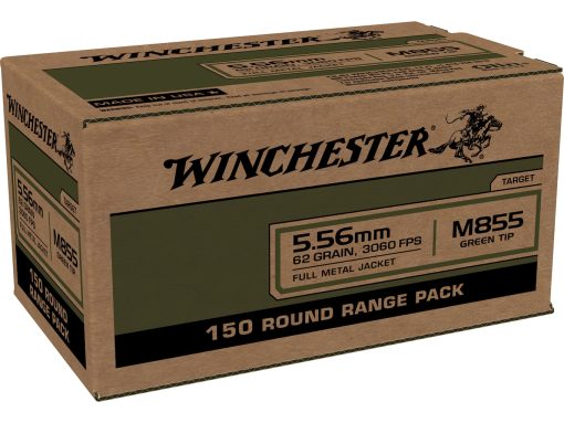 Winchester Ammunition 5.56x45mm NATO 62 Grain M855 SS109 Penetrator Full Metal Jacket
