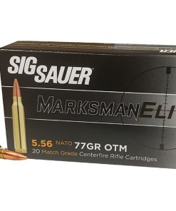 Sig Sauer Marksman Elite Ammunition 5.56x45mm NATO 77 Grain Sierra MatchKing Hollow Point Box of 20